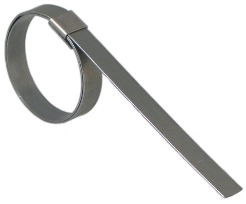 BAND-IT CP3119 3/8' Wide x 0.025' Thick 1-3/8' Diameter, Galvanized Carbon Steel Center Punch Clamp (100 Per Box)