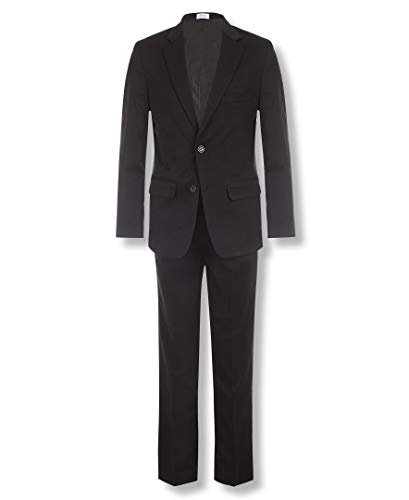 Calvin Klein Big Boys' Big 2-Piece Formal Suit Set, Black, 14