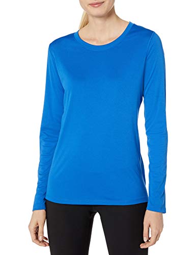 Hanes Women's Sport Cool Dri Performance Long Sleeve Tee, Awesome Blue, X Large