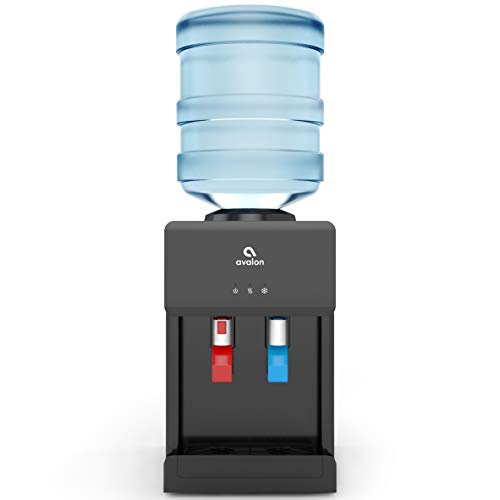 Avalon Premium Hot/Cold Top Loading Countertop Water Cooler Dispenser With Child Safety Lock. UL/Energy Star Approved- Black - A1CTWTRCLRBLK