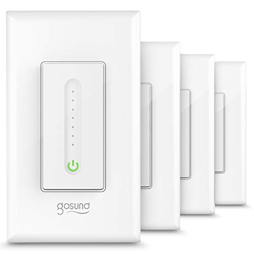 Gosund Smart Dimmer Switch, WiFi Smart Light Switch Work with Alexa and Google Home, 4 Pack, Single-Pole, Remote Control, No Hub Required, ETL and FCC Listed