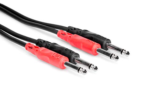 Hosa CPP-202 Dual 1/4' TS to Dual 1/4' TS Stereo Interconnect Cable, 2 Meters