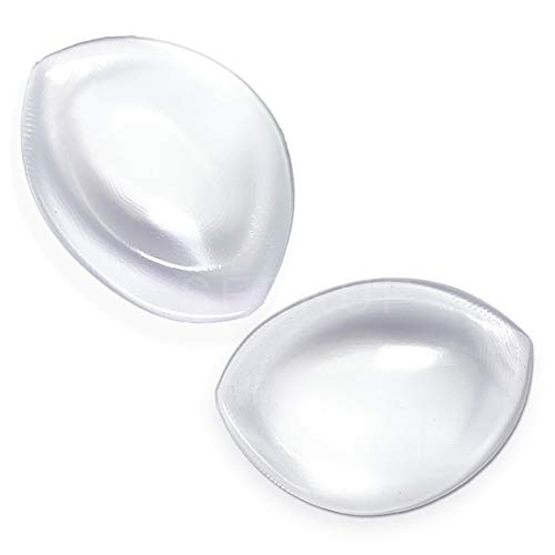 Women Thick Silicone Bra Pads Inserts Breast Enhancer Chest Padding Bust Push up Pds for B-C Cup, Transparent L
