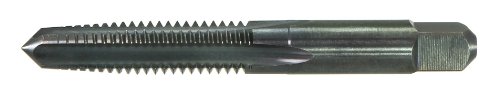 Drillco 2000N Series High Speed Steel Thread Forming Nitro Hand Tap, Black Oxide Finish, Round with Square End Shank, Plug Chamfer, 6-32 UNC Thread (Pack of 12)