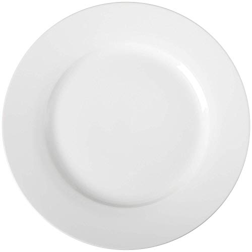 AmazonBasics 6-Piece White Dinner Plate Set