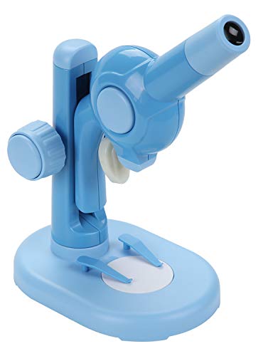 Donzy Kids Beginner Microscope Toy with Professional Optical Glasses - DIY Slides Accessories Inside - Great Educational Toy for Kids