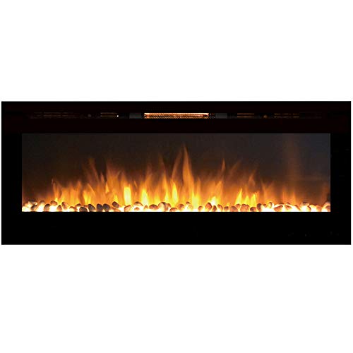 Regal Flame Astoria 60' Pebble Built-in Ventless Recessed Wall Mounted Electric Fireplace Better than Wood Fireplaces, Gas Logs, Inserts, Log Sets, Gas, Space Heaters, Propane