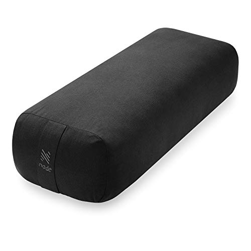 Node Fitness Organic Cotton 25' x 12' Rectangular Yoga Bolster - Black