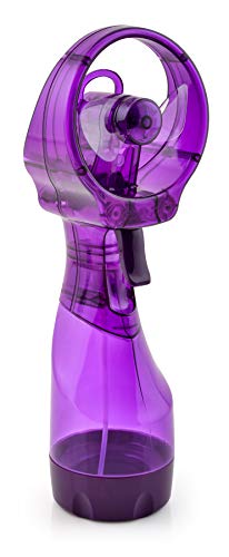 O2COOL Deluxe Misting Purple Personal Fan, Universal