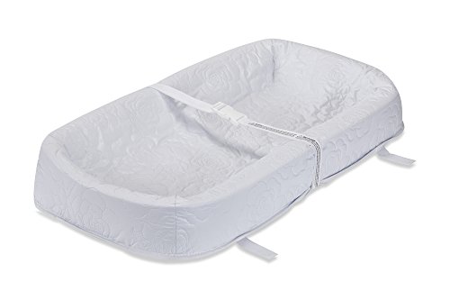 LA Baby Waterproof 4 Sided Cocoon Style Changing Pad, 30' - Easy to Clean Quilted Cover W Non-Skid Bottom, Safety Strap, Fits All Standard Changing Tables/Dresser Tops for Best Infant Diaper Change