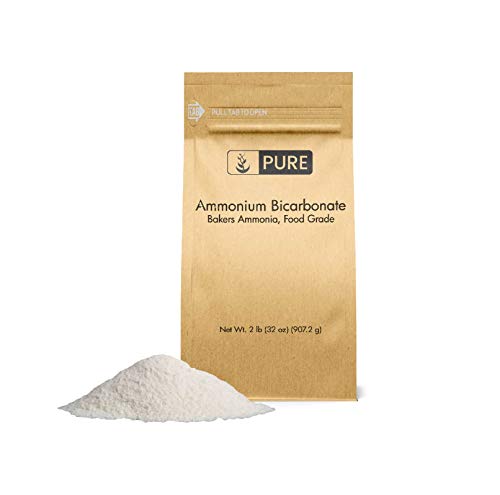 PURE Ammonium Bicarbonate (2 lb.),Traditional Leavening Agent Used in Flat Baked Goods such as Cookies or Crackers