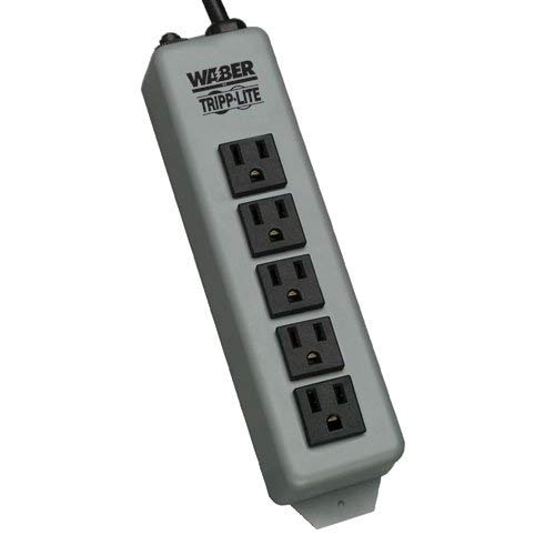 Tripp Lite 5 Outlet Waber Switchless Industrial Power Strip, 15ft Cord with 5-15P Plug (602-15)