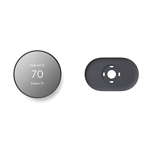 Google Nest Thermostat - Smart Thermostat for Home - Programmable Wifi Thermostat & Trim Kit - Made for the Nest Thermostat - Programmable Wifi Thermostat Accessory - Charcoal