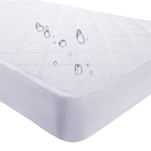 Waterproof Fitted Crib Mattress Pad and Toddler Crib Mattress Protective Baby Crib Mattress Cover Sheets Protector Bedding Sets Breathable & Hypoallergenic for Boys and Girls