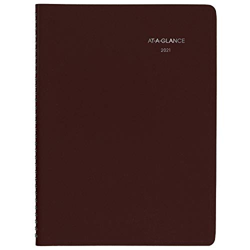 2021 Weekly Appointment Book & Planner by AT-A-GLANCE, 8' x 11', Large, DayMinder, Burgundy (G5201421)