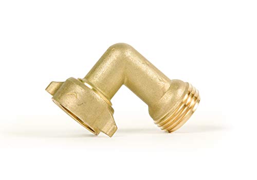 Camco (22505) 90 Degree Hose Elbow- Eliminates Stress and Strain On RV Water Intake Hose Fittings, Solid Brass