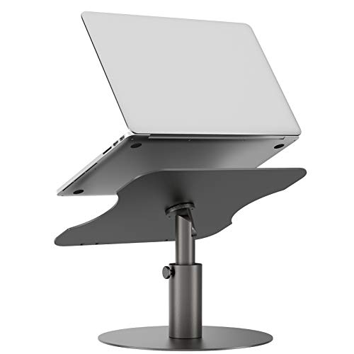 Adjustable Laptop Stand, YoFeW Aluminum Laptop Riser, Multi-Angle Height Adjustable 360°Rotation Notebook Stand Desktop Holder Compatible with Mac MacBook Pro Air, Lenovo, Dell XPS, HP(10-17')