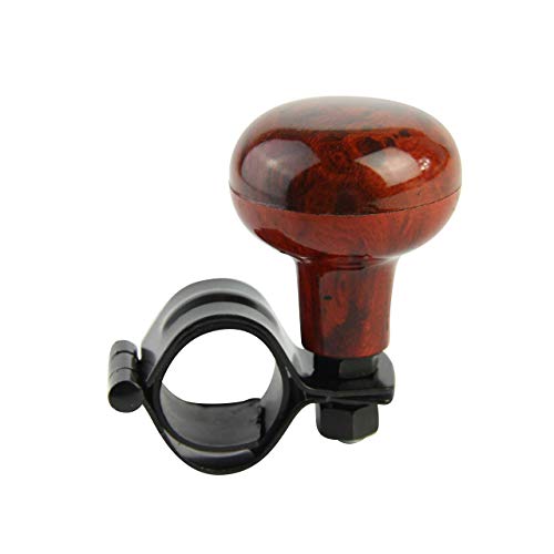 Rellix Woodgrain Steering Wheel Spinner Knob | Universal Fit for All Cars, Trucks, Semis, Tractors, Boats, Golf Carts | Suicide Power Handle Accessory