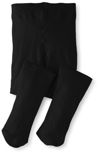 Jefferies Socks Little Girls' Pima Cotton Tights, Black, 2-4 Years