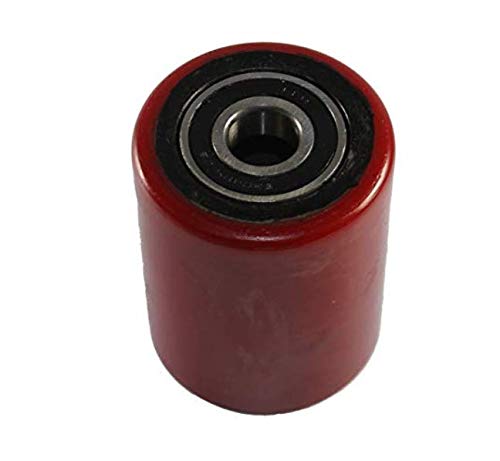 Nolly-Tool Pallet Jack/Truck Polyurethane Load Wheels with Sealed Precision Bearings, 3'' x 3.66'', Red(1 pcs)