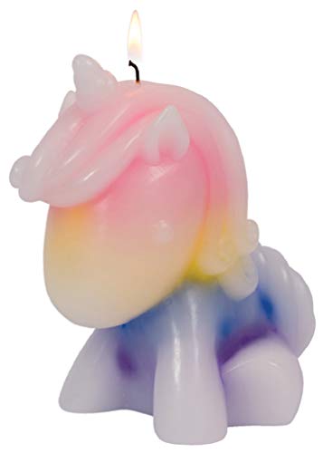 iscream Fizz Creations Color-Melting 6' Rainbow Unicorn Shaped Candle