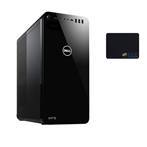 Dell XPS 8930 Tower Desktop, Intel Core i7-9700, 32GB DDR4 Memory, 1TB PCIe Solid State Drive + 2TB Hard Disk Drive, WiFi, HDMI, Wired Keyboard/Mouse, KKE Mousepad, Black, Windows 10
