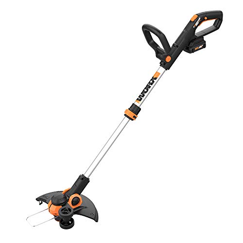 Worx WG163.4 20V Cordless 12” Grass Trimmer/Edger with Command Feed; 3 20V Batteries, and 2-hr Dual Charger included