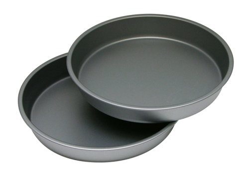 G & S Metal Products Company OvenStuff Nonstick Round Cake Baking Pan 2 Piece Set, 9', Gray