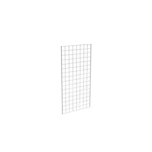 Grid Panel for Retail Display – Perfect Metal Grid for Any Retail Display, 2’ Width x 4’ Height, 3 Grids Per Carton (White)