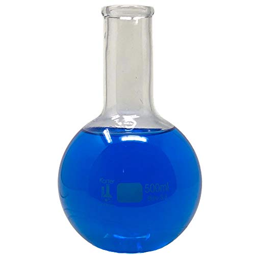 500ml Boiling Flask, 3.3 Boro. Glass, Flat Bottom, Karter Scientific 250B4 (Single)