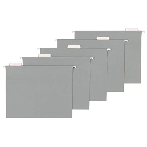 AmazonBasics Hanging Folders, Letter Size, Gray, 25-Pack