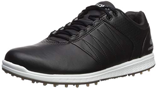 Skechers Men's Pivot Spikeless Golf Shoe, Black/White, 11.5 M US