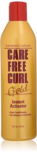 Curly Hair Products by SoftSheen-Carson Care Free Curl Gold Instant Activator, for Natural and Curly Hair, Softens and Hydrates, Moisturizes Hair and Great for Easy Combing, 16 floz