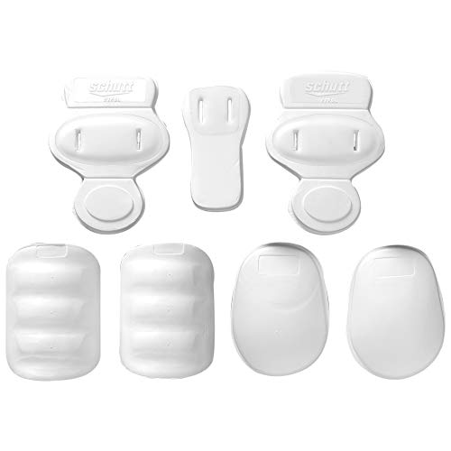 Schutt Sports Slotted Peewee 7-Piece Low Rise Vinyl Football Pad Set - Includes 2 Hip Pads, 2 Thigh Pads, 2 Knee Pads, and Tailbone Pad