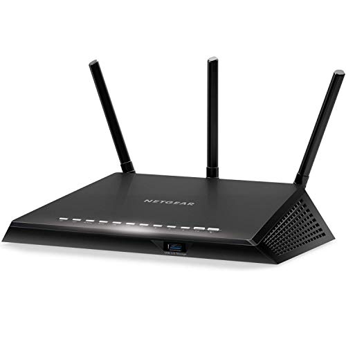 NETGEAR Nighthawk Smart WiFi Router (R6700) - AC1750 Wireless Speed (up to 1750 Mbps) | Up to 1500 sq ft Coverage & 25 Devices | 4 x 1G Ethernet and 1 x 3.0 USB ports | Armor Security