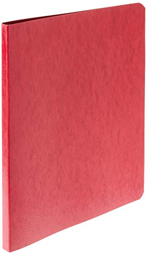 ACCO Presstex Grip Punchless Binder with Spring-Action Clamp, 0.625-Inch Capacity, Red (42529)
