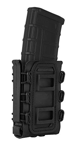 KRYDEX 5.56mm 7.62mm Mag Pouch Softshell Magazine Pouch with Molle Clip (Black)