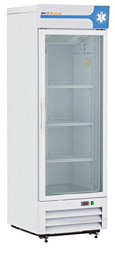 am-1 AM-LAB-1D-RGE-16 MedLab Essential Glass Door 16 cu. ft. Medical/Laboratory Refrigerator, White