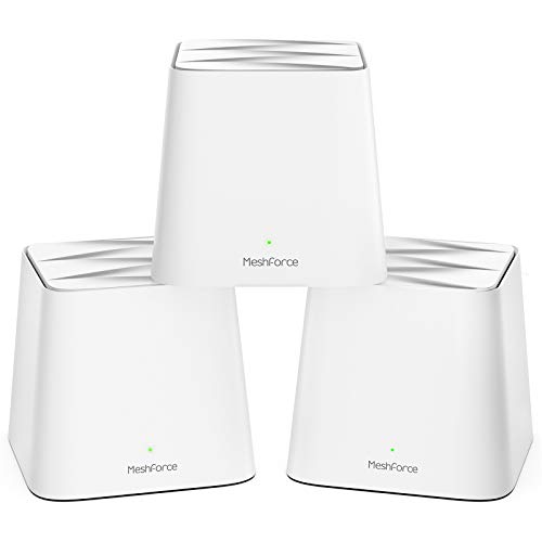 Meshforce M1 Whole Home Mesh WiFi System (3 Pack) – 2020 Upgraded WiFi Performance –Dual Band Wireless Mesh Router- Max WiFi Coverage 6+ Bedrooms (3 Pack)