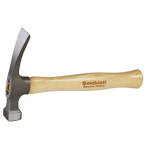 GOLDBLATT Brick Hammer, 20 Oz Bricklayers Masonry Hammer, 12-Inch Hickory Wood Handle