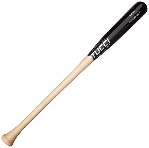 Tucci I13 Series Traditional Maple Wood Baseball Bat, Pro Select Limited, Black Barrel, Natural Handle, 32'