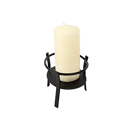 Truu Design, 5.5 inches, Small Oval Candle Holder, Black