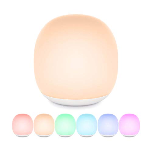 Wireless Baby Night Light for Kids with Color Changing Mode Rechargeable,LED Nursery Lamp for Breastfeeding,Touch Beside Lamp for Children up to 100H,1H Timer,Adjustable Brightness,Built-in Magnet