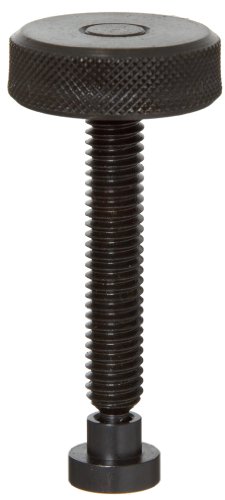 TE-CO 31322L Knurled Knob Swivel Screw Clamp With Large Pad Black Oxide, 1/4-20 Thread x 2-8/89' Lg (2-Pack)