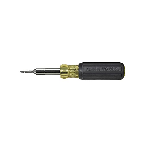 Klein Tools 32517 Multi-Bit Screwdriver / Tap Tool with 6 Common Tap Sizes, 4 Screwdriver Tips, and 3 Nut Driver Sizes