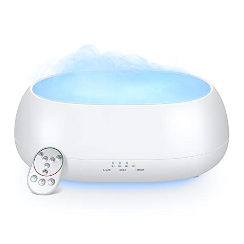 Cool Mist Humidifiers for Bedroom,Gocheer Ultrasonic Humidifier for Baby Home Quiet Essential Oil Diffuser Filterless Humidifiers with Remote Adjustable Mist Output Auto shut off,7 Colorful Lights