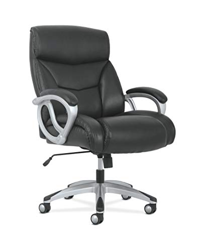 HON BSXVST341 Sadie Big and Tall Leather Executive Chair, High-Back Computer/Office Chair, Black (HVST341)