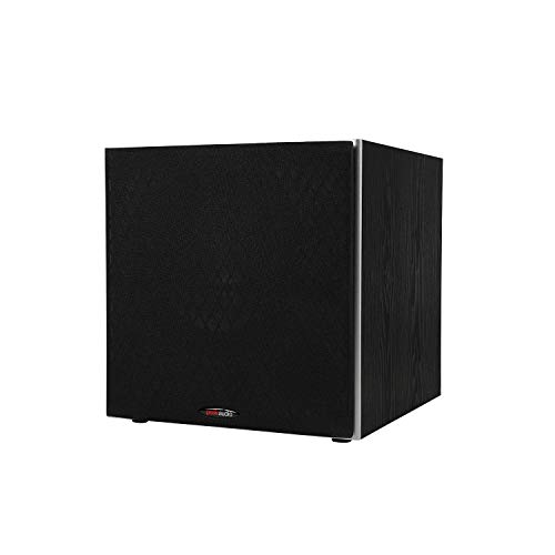 Polk Audio PSW10 10' Powered Subwoofer - Power Port Technology, Up to 100 Watts, Big Bass in Compact Design, Easy Setup with Home Theater Systems