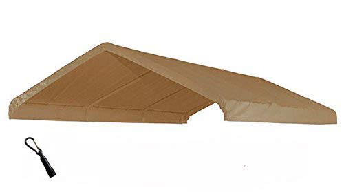 EZ Travel Collection Heavy Duty Waterproof Valance Canopy Cover, Beige, 10’ x 20’