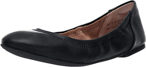 Amazon Essentials Women's Belice Ballet Flat, Black, 7 B US